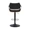 Armen Living Aspen Adjustable Swivel Black Faux Leather and Walnut Wood Bar Stool with Black Base LCASBAWABL - alternate 6